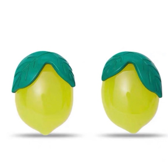 Lele Sadoughi lemon lucite earrings new with dust bag - Picture 3 of 7